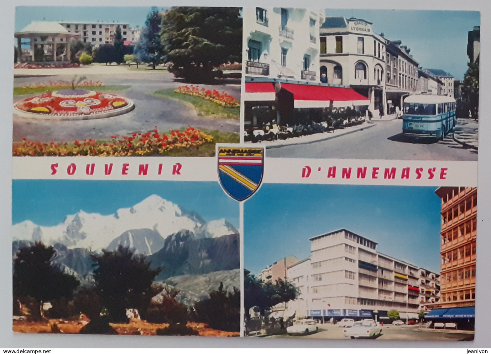 ANNEMASSE (74 Haute Savoie) - Rue De La Gare / Autocar / Banque Crédit Lyonnais - Place Hotel De Ville - Parc  - Annemasse