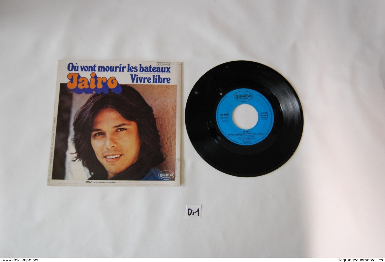 Di1- Vinyl 45 T - Jairo - Ou Vont Mourir Les Bateaux - Garima - Otros - Canción Francesa