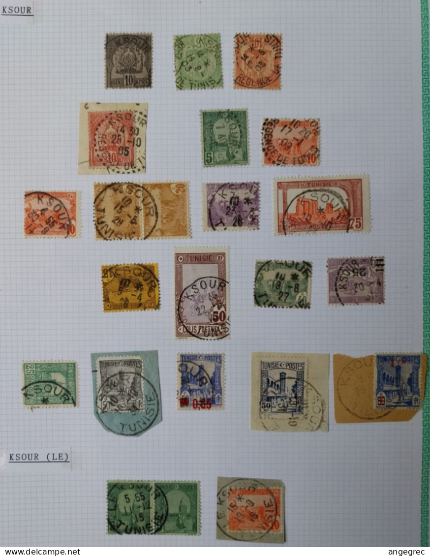 Tunisie Lot Timbre Oblitération Choisies Ksour, Ksour (Le)  Dont Colis Postaux Et Fragment   à Voir - Used Stamps