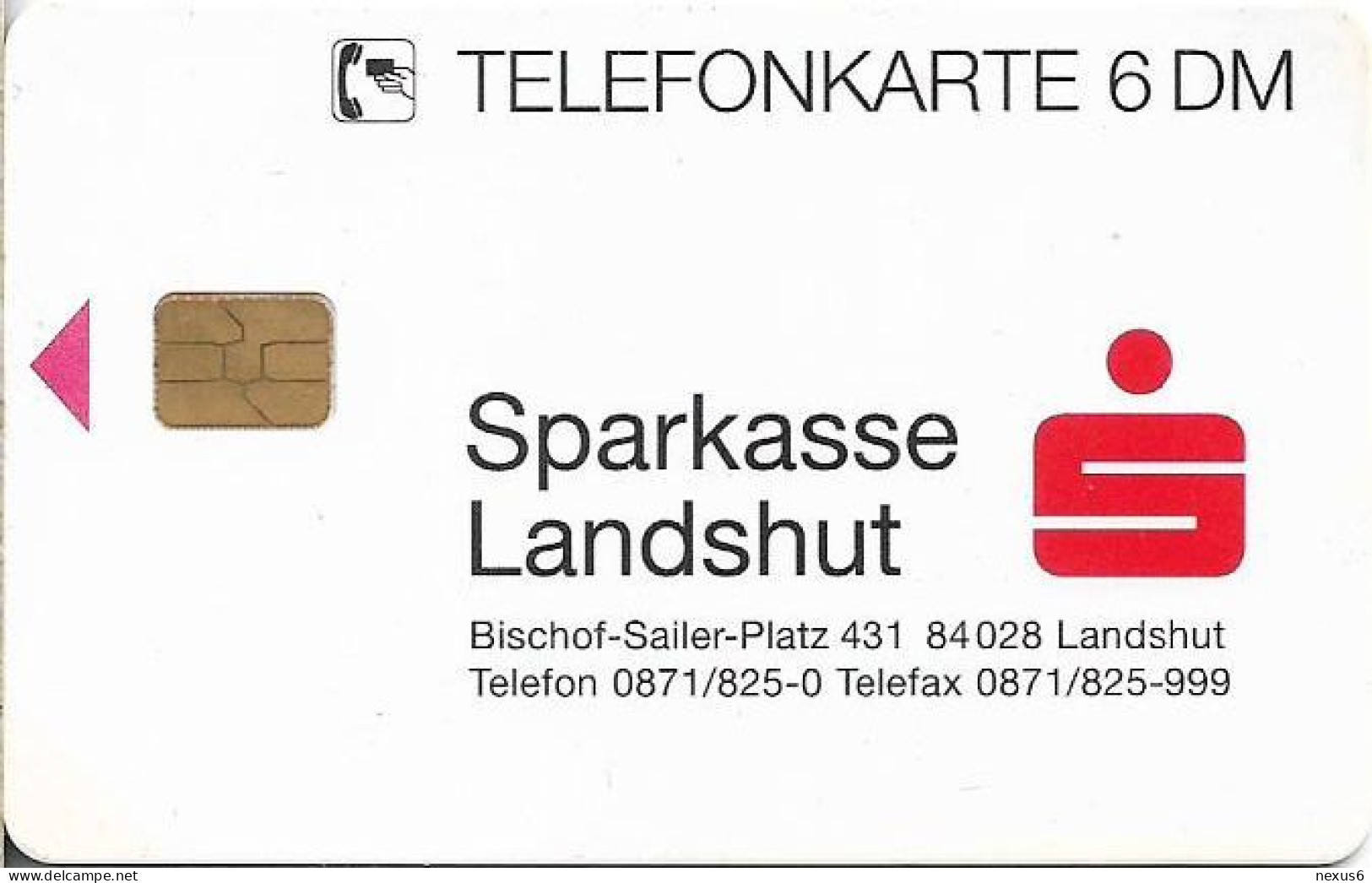 Germany - Sparkasse Landshut - Gebäude - O 1069 - 09.1996, 6DM, 2.000ex, Used - O-Reeksen : Klantenreeksen