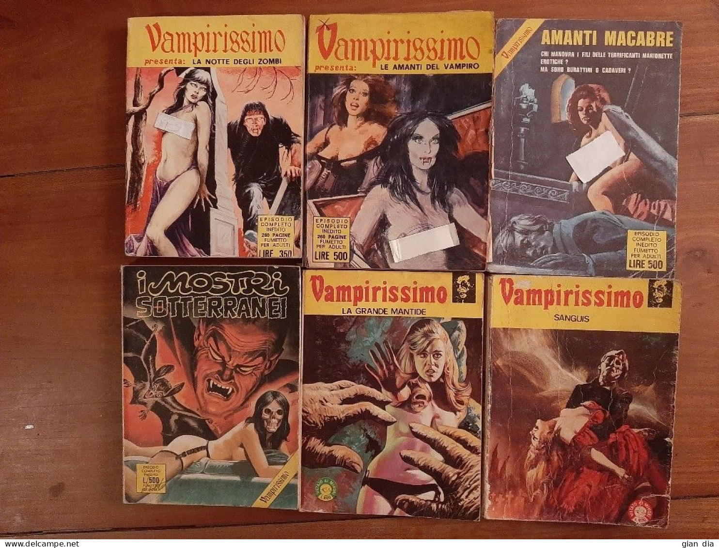 VAMPIRISSIMO Edifumetto. Lotto Di 6. Segmento 6/73 – 68/80. Marraffa/Cimpellin/Stizza/Pavone - Sonstige & Ohne Zuordnung