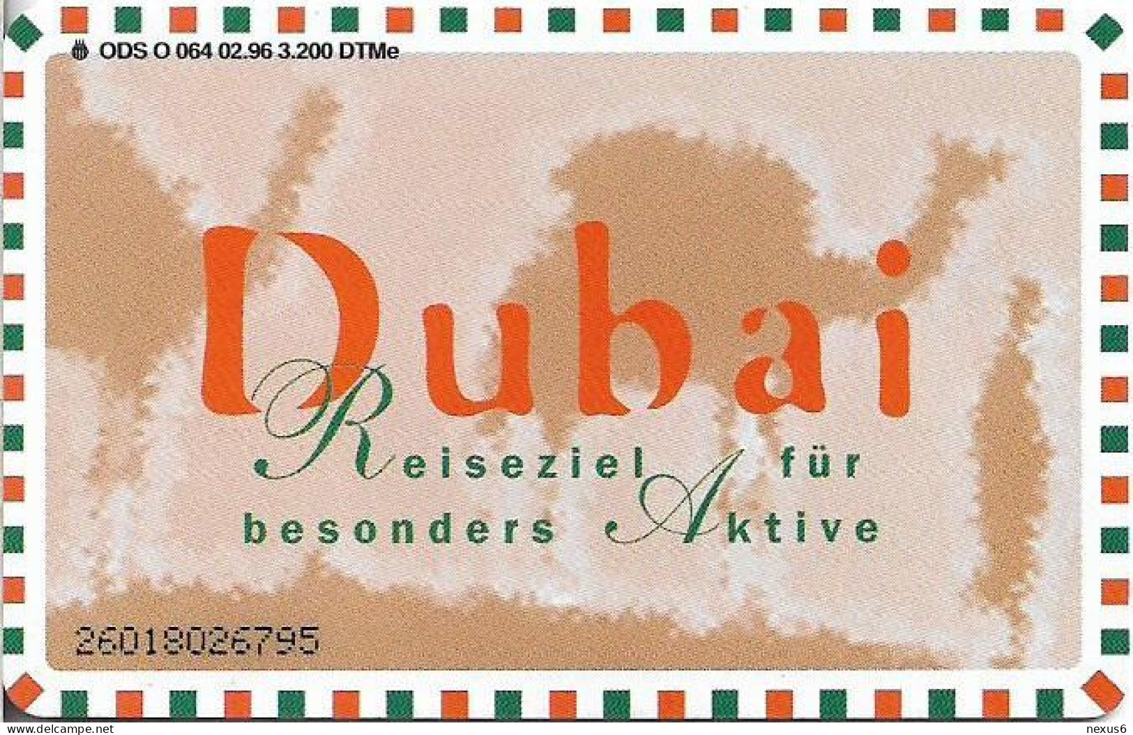 Germany - Sparkasse – Aktiv StartSet (Dubai - Kamele) - O 0064 - 02.1996, 6DM, 3.200ex, Mint - O-Series : Séries Client