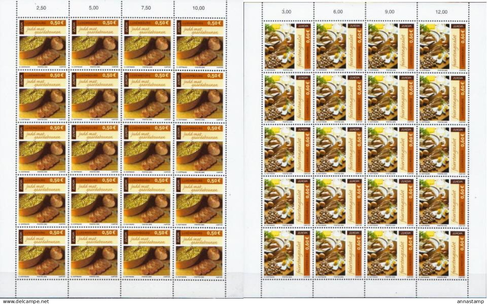 Luxembourg MNH Sheetlet Pair - 2005