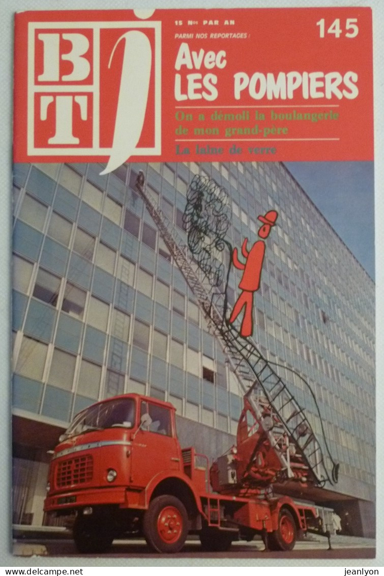 POMPIERS - Camion Berliet Avec Grande échelle - Livret Bibliothèque De Travail Junior BTJ - Juin 1977 - Andere & Zonder Classificatie