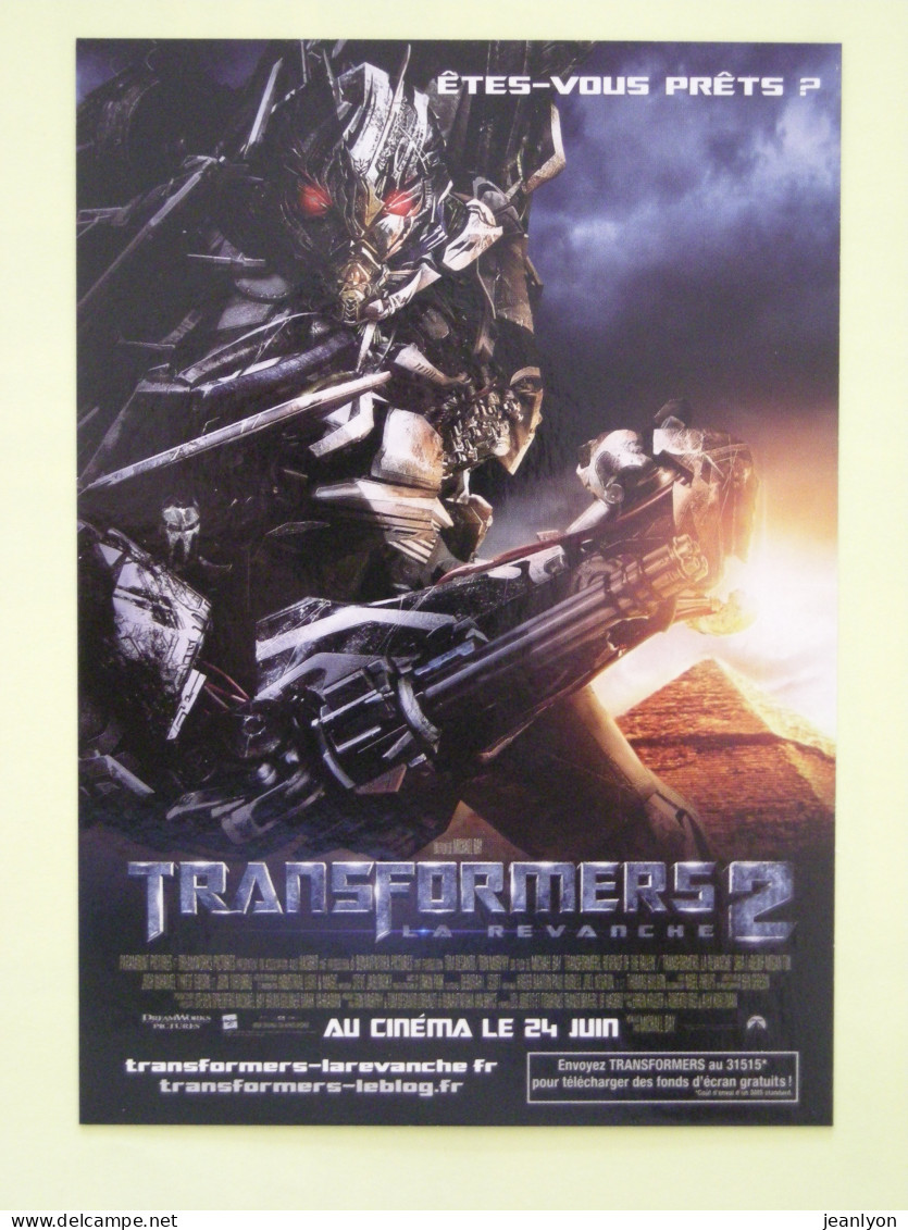 CINEMA - FILM TRANSFORMERS 2 - La Revanche - Carte Publicitaire Avec Affiche Du Film De Michael Bay - 2ème Carte - Affiches Sur Carte