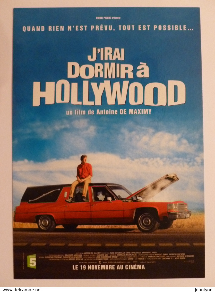 VOITURE MOTEUR FUMANT / CINEMA - FILM / J'irai Dormir à Hollywood De A. De Maximy - Carte Publicitaire Affiche - Voitures De Tourisme