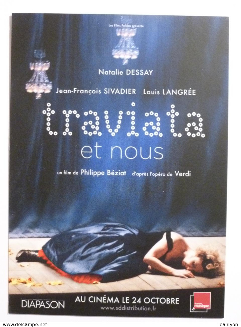 CINEMA - TRAVIATA - Film Ph. Béziat D'après Opéra De Verdi - Femme Au Sol - Carte Publicitaire Affiche - Posters On Cards