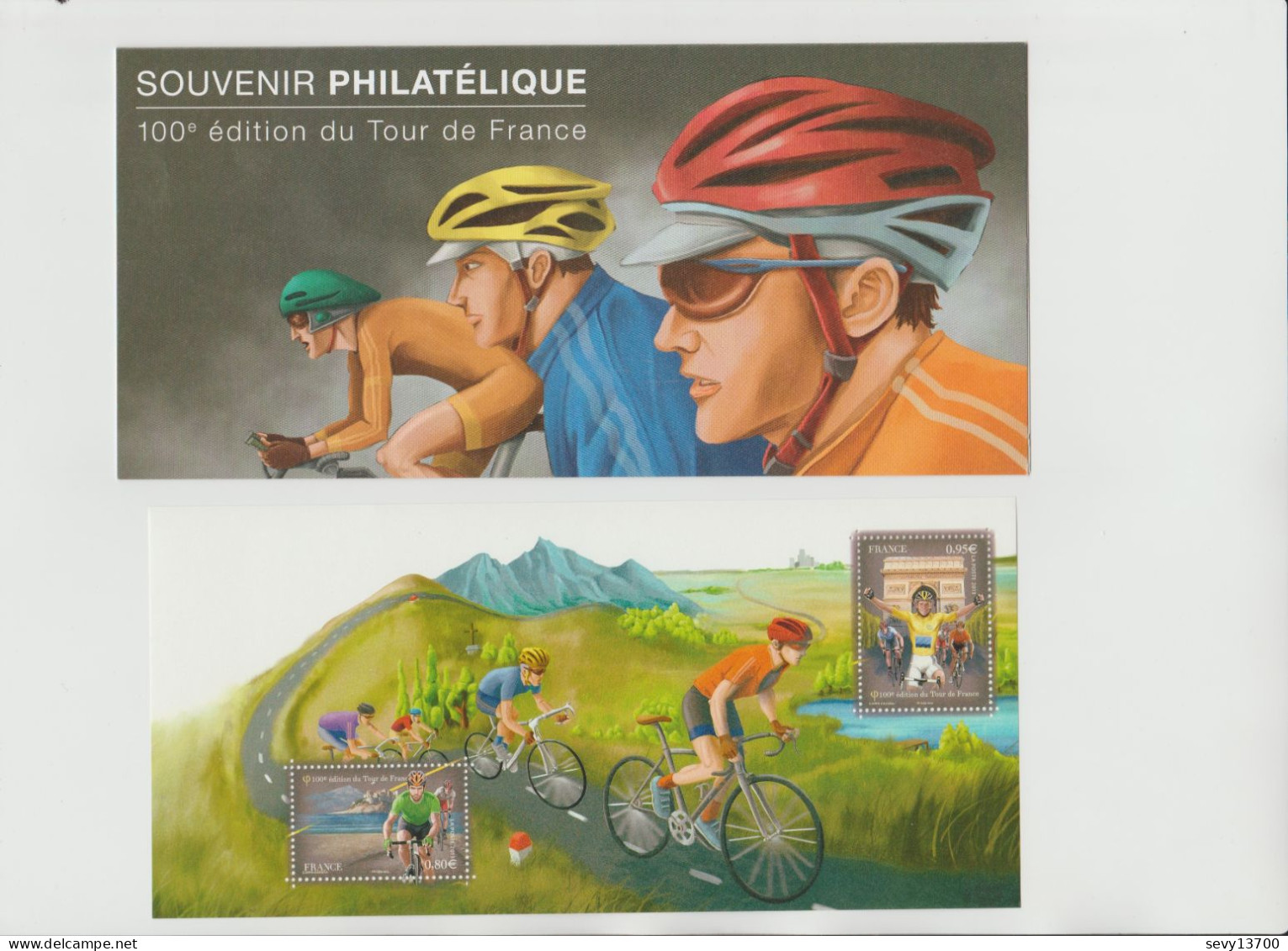 France 2013 Souvenir Philatélique Yvert Tellier N° 81 100ème Edition Du Tour De France - Souvenir Blocks & Sheetlets