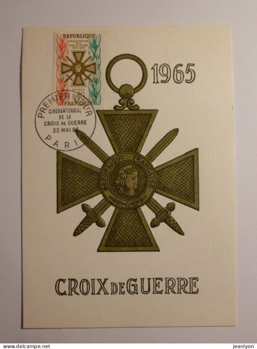 CROIX DE GUERRE - Décoration Militaire / Cinquantenaire 1915 - 1965 - Carte Philatélique - Sonstige & Ohne Zuordnung