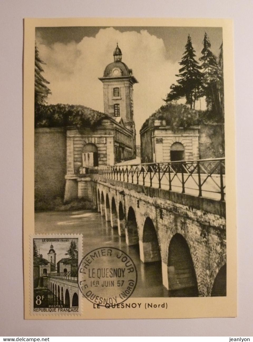 LE QUESNOY (59/Nord) - Remparts, Porte Fortifiée De Fauroeulx - Carte Philatélique Avec Timbre Et Cachet Premier Jour - Le Quesnoy