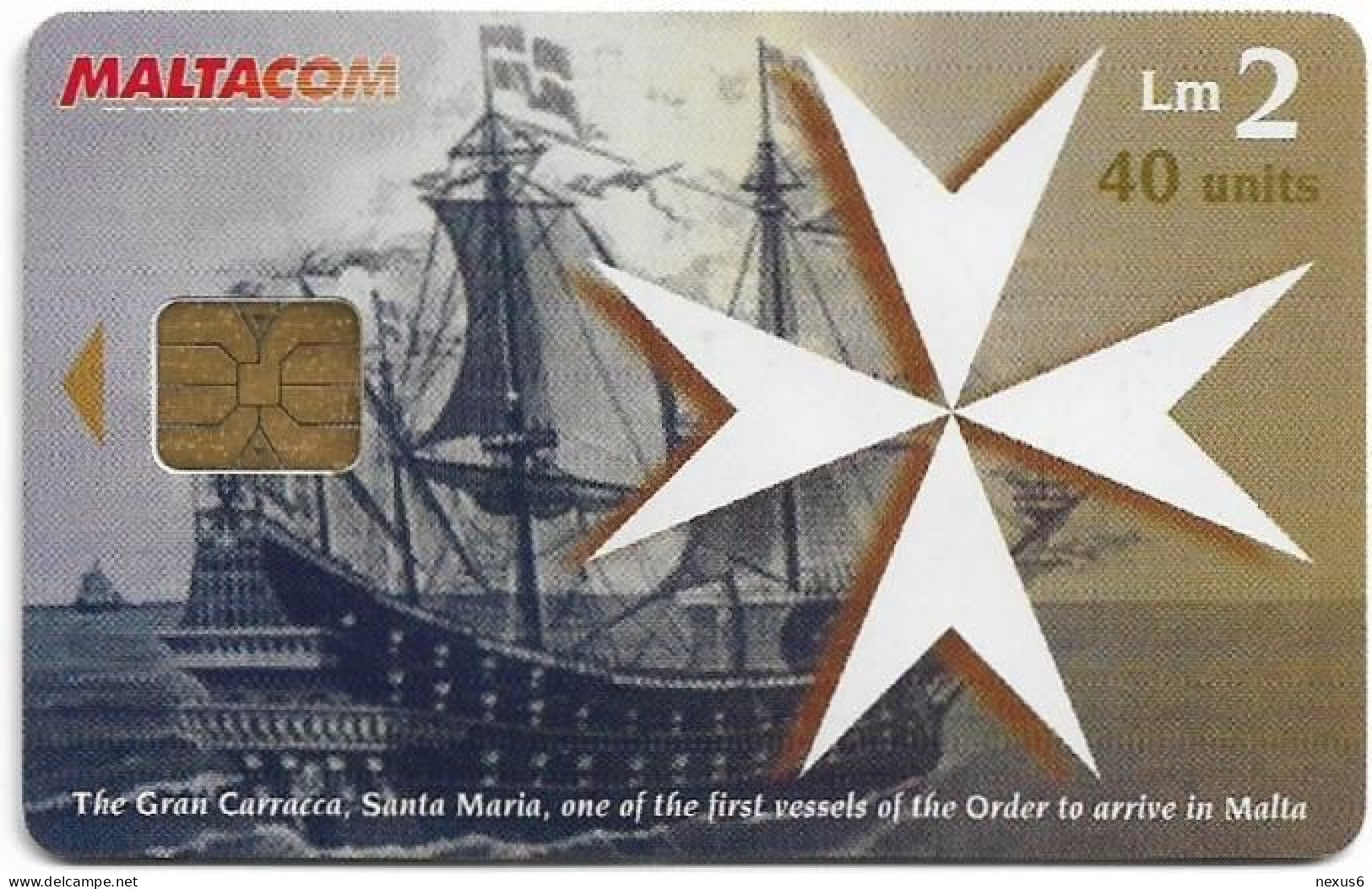 Malta - Maltacom - Maltese Grand Masters - Gran Caracca Santa Maria, 40Units, 20.000ex, Used - Malta