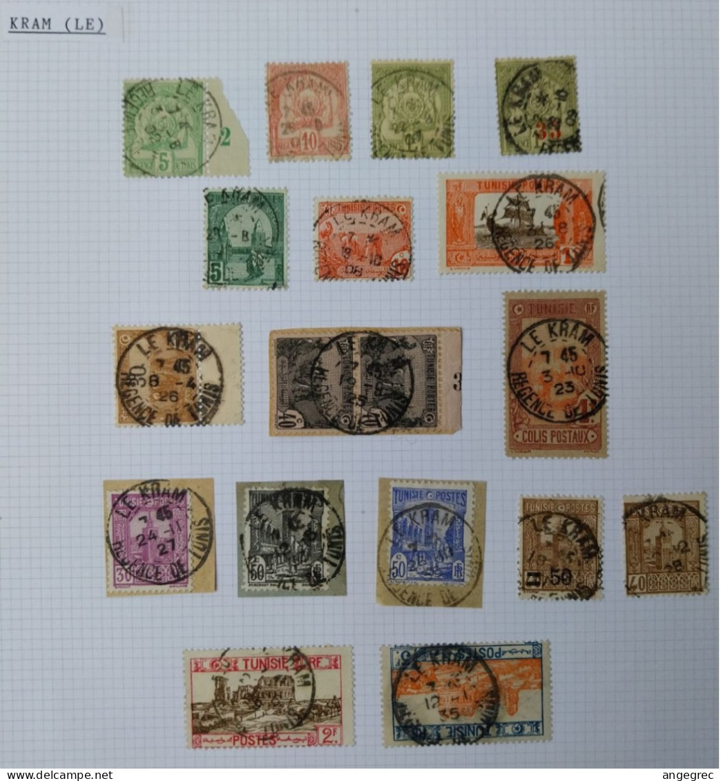 Tunisie Lot Timbre Oblitération Choisies Kram (Le)   Dont Colis Postaux Et Fragment  à Voir - Used Stamps