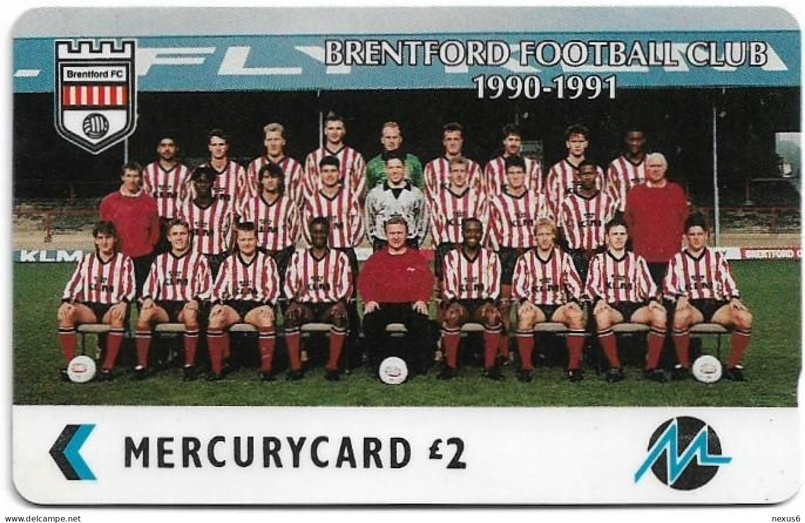 UK (Paytelco) - Football Clubs - Brentford Team Photo - 4PFLJ - 2.075ex, Used - [ 4] Mercury Communications & Paytelco