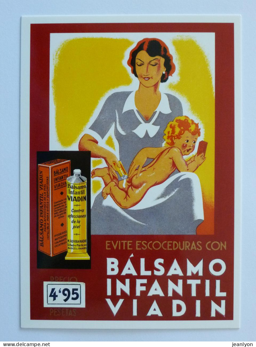 BEBE - Baume Pour Bébé - Carte Postale Moderne Espagnole Reproduisant Affiche Ancienne - Szenen & Landschaften