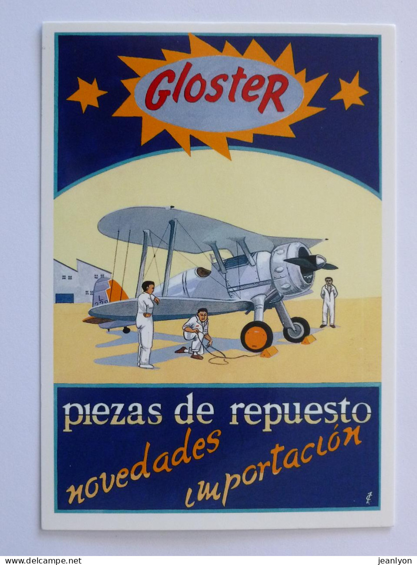 AVION - Maintenance / Pièces De Rechange - Carte Postale Moderne Espagnole Reproduisant Affiche Ancienne - Sonstige & Ohne Zuordnung