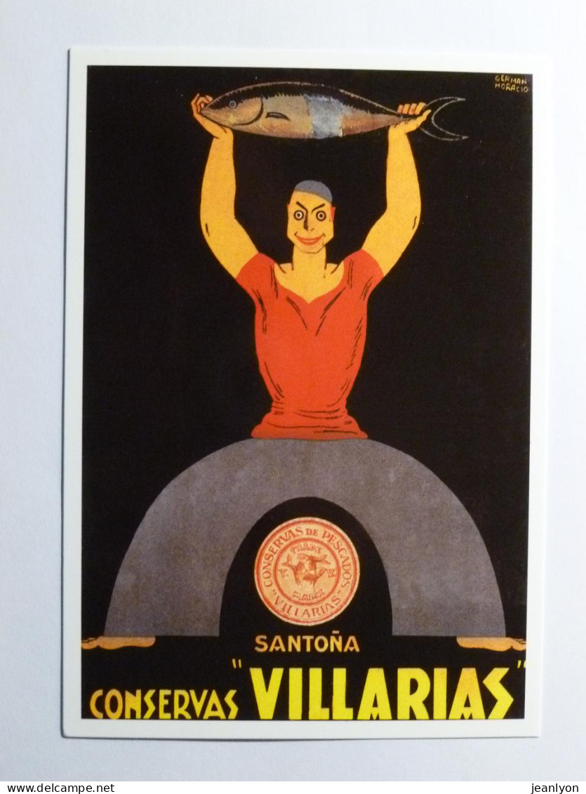 POISSON - Conserves De Poisson Villarias - Carte Postale Moderne Espagnole Reproduisant Affiche Ancienne - Fische Und Schaltiere