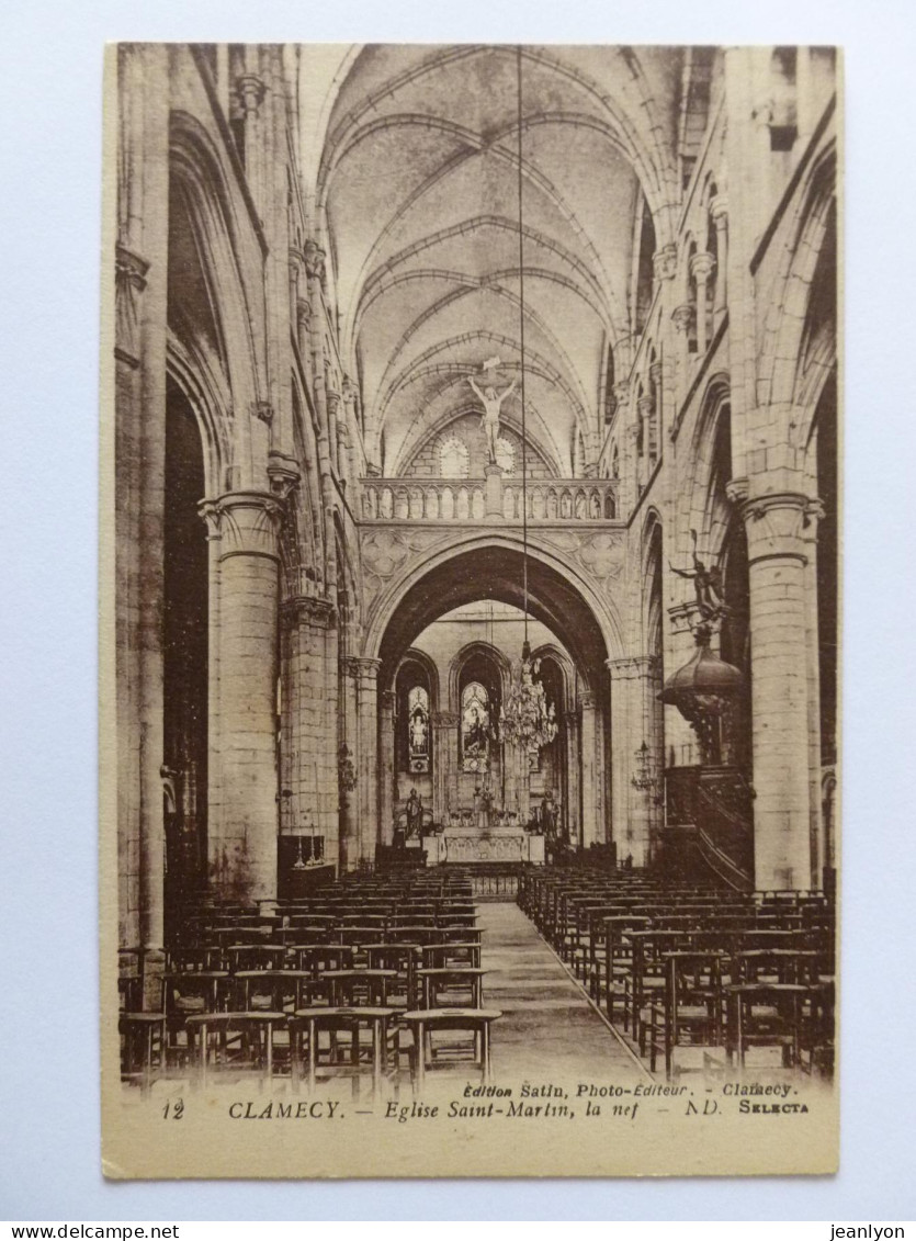 CLAMECY (58/Nièvre) - Eglise Saint Martin , La Nef - Religion / Batiment Religieux - Clamecy