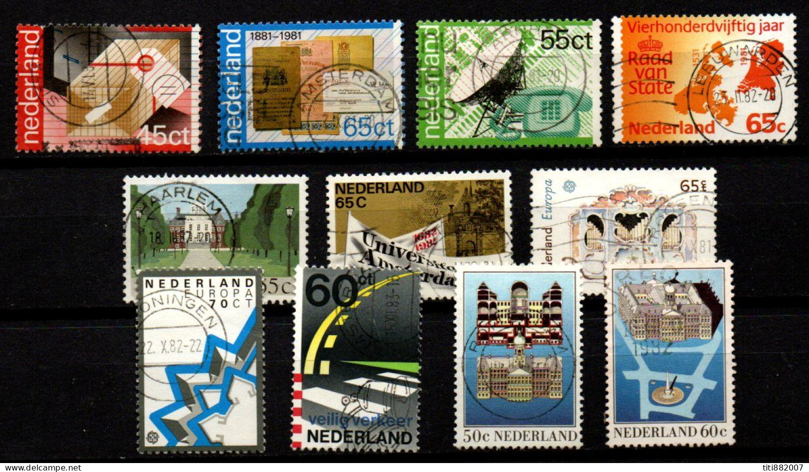 PAYS BAS   -   1981 / 82    .LOT  De   11  Oblitérés. - Usados