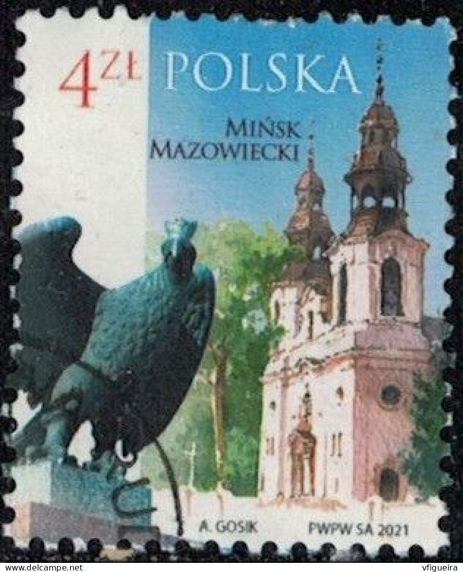 Pologne 2021 Oblitéré Used Ville De Minsk Mazowiecki Y&T PL 4863 SU - Usados