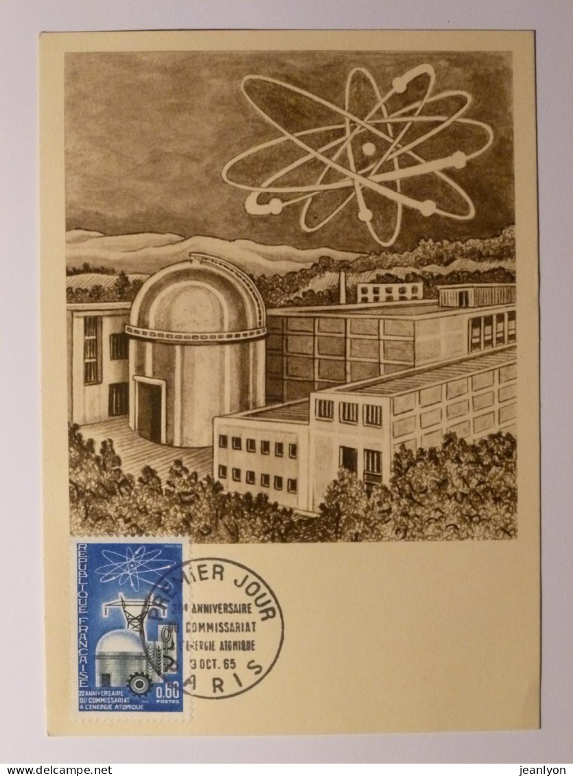 COMMISSARIAT ENERGIE ATOMIQUE / ATOME - Carte Philatélique Avec Timbre Et Cachet 1er Jour PARIS - Industry