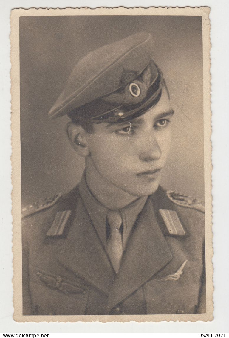 Bulgaria Bulgarian Ww2 Military Pilot Aviator Officer With Uniform, Portrait, Vintage Orig Photo 8.5x13.3cm. (31388) - Krieg, Militär