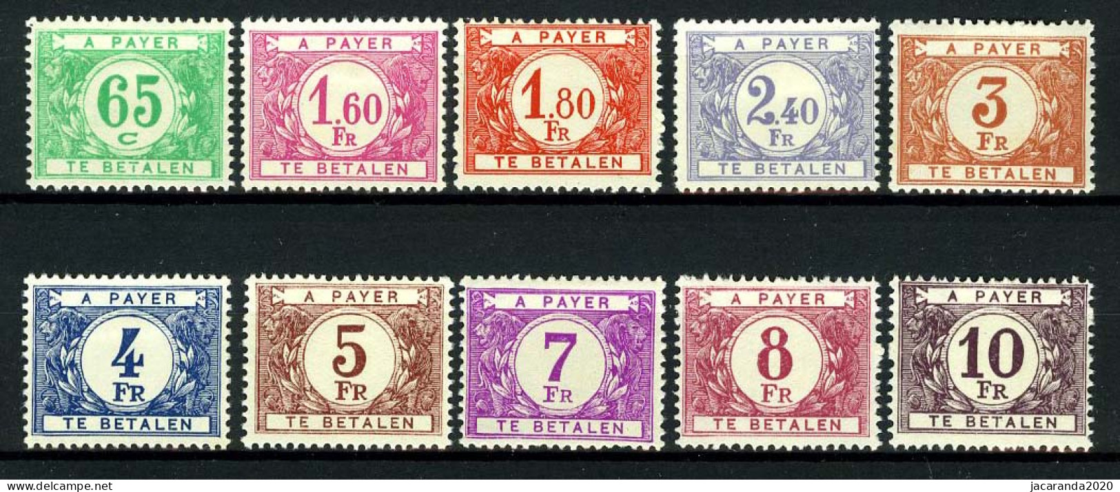 België TX56/65 * - Strafportzegels - MH - Sellos