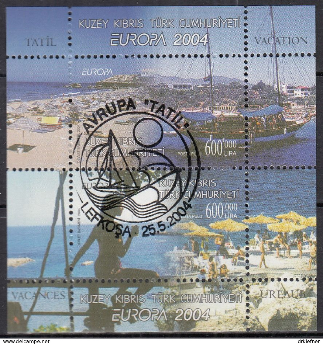 ZYPERN Türk.  Block 22 A, Gestempelt, Europa CEPT: Ferien, 2004 - Used Stamps