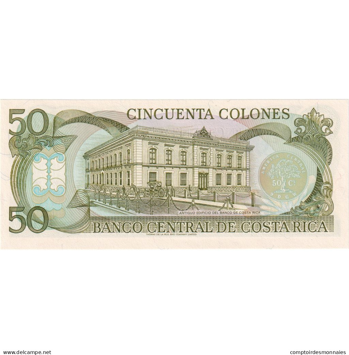 Costa Rica, 50 Colones, 1992, 1992-07-29, KM:257a, NEUF - Costa Rica