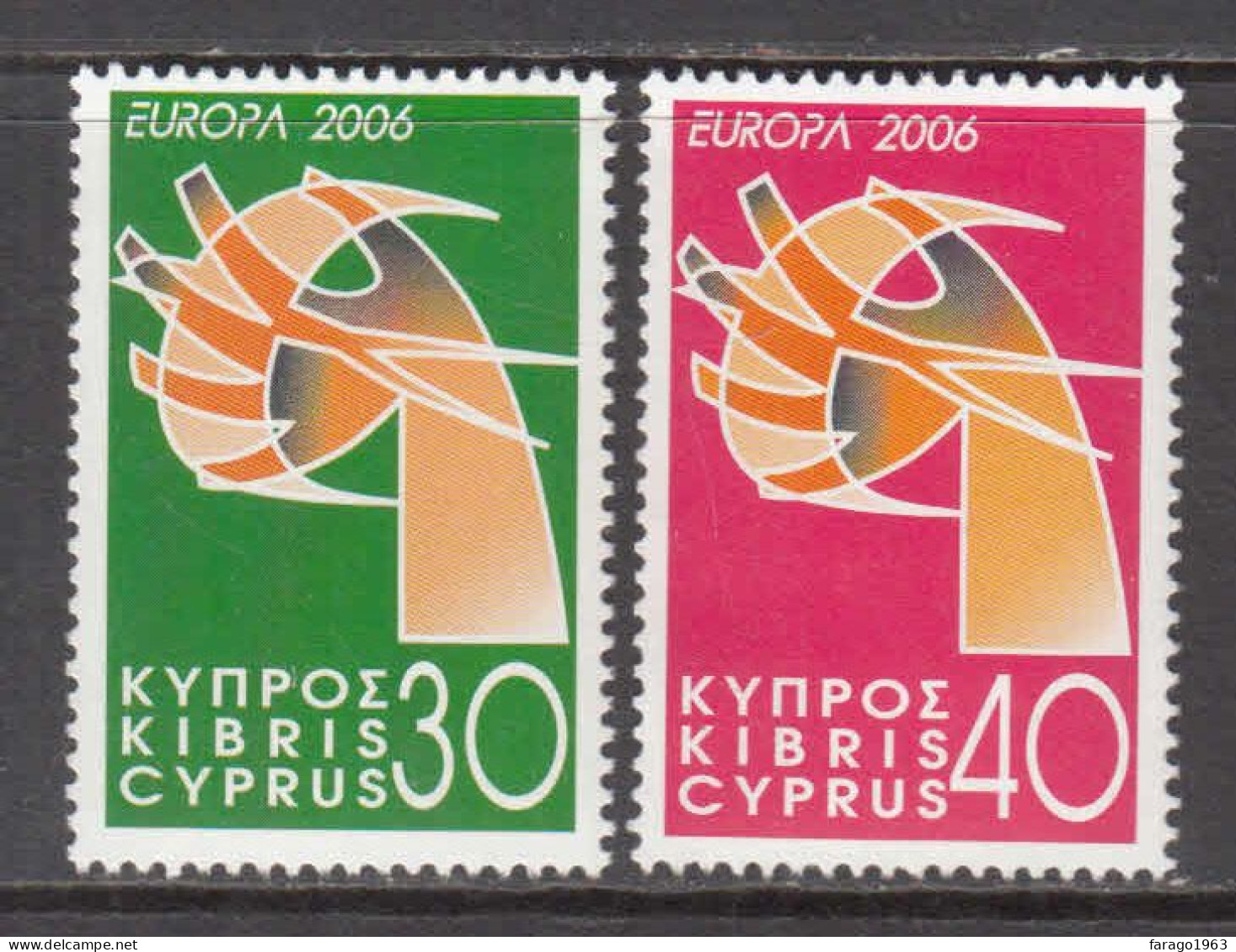 2006 Cyprus Europa  Complete Set Of 2 MNH - Ungebraucht