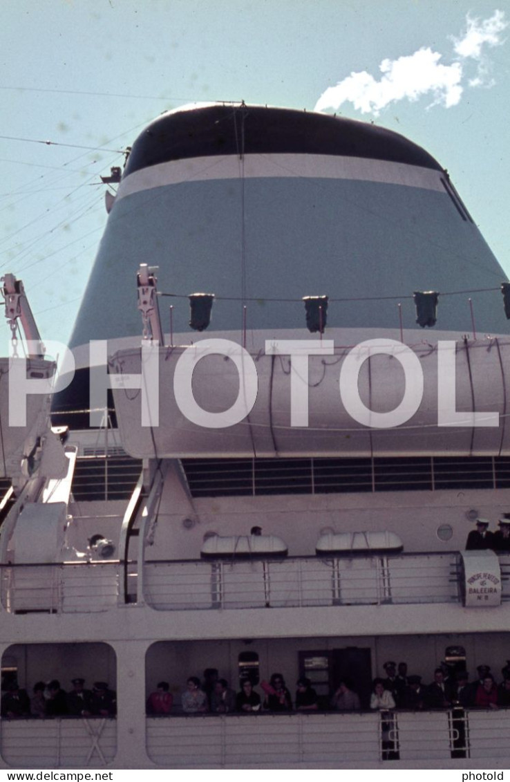 4 SLIDES SET 1967 PAQUETE LINER SHIP PAQUEBOAT PRINCIPE PERFEITO AMATEUR 35mm DIAPOSITIVE SLIDE Not PHOTO No FOTO NB4054 - Dias