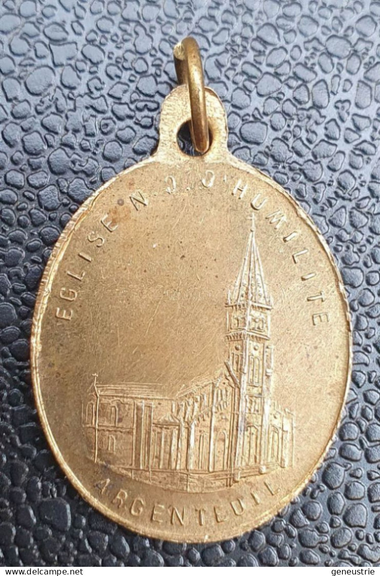 Médaille Religieuse Cuivre Fin XIXe "Sainte Tunique D'Argenteuil / Eglise Notre-Dame D'Humilité" Religious Medal - Religion & Esotérisme