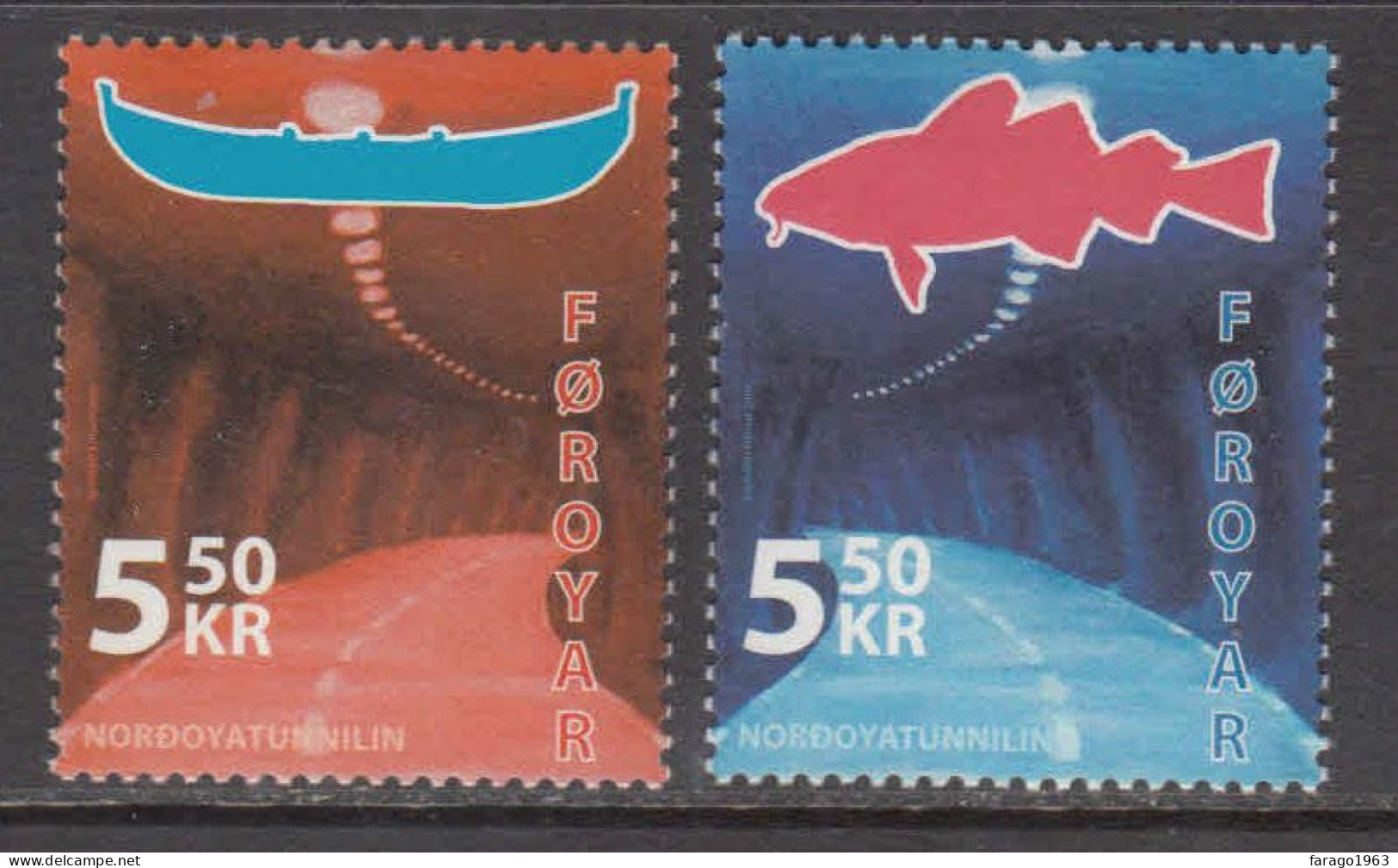 2006 Faroe Islands Tunnel Fish Complete Set Of 2 MNH @ BELOW FACE VALUE - Faroe Islands