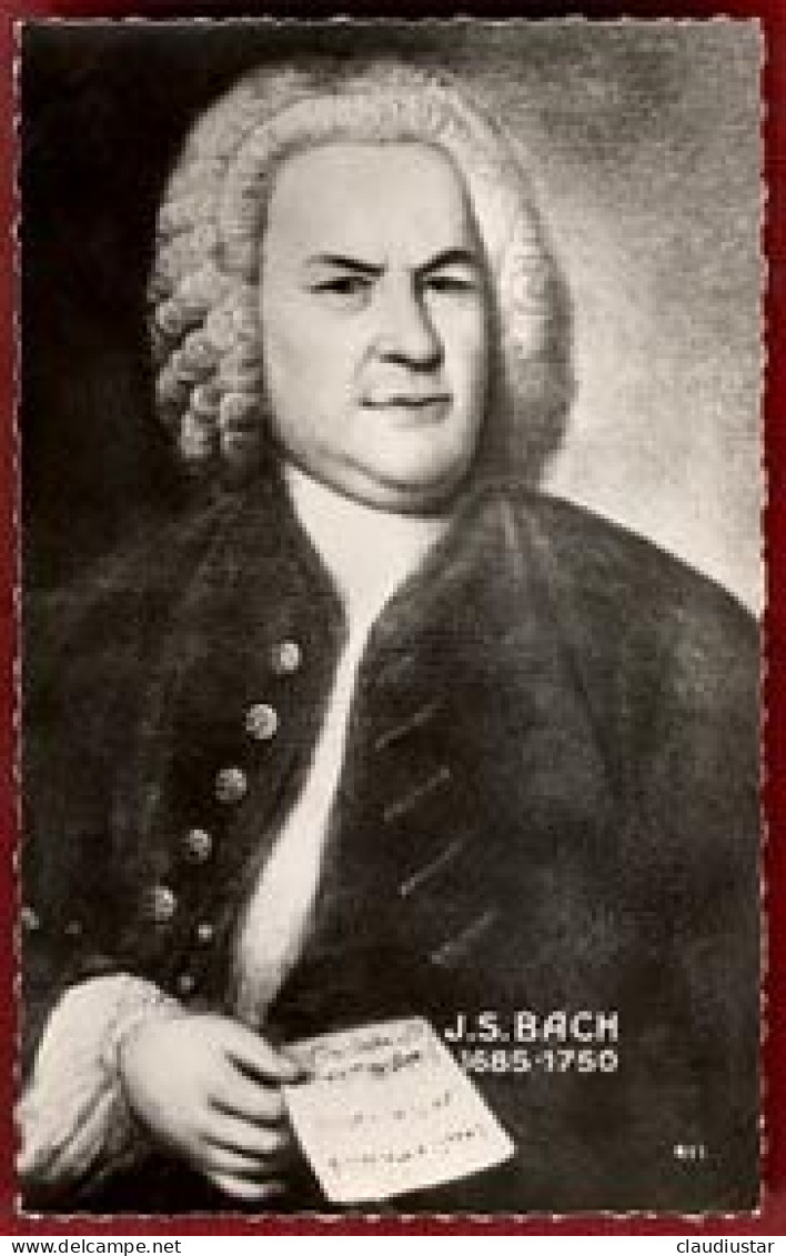** CARTE  J. S.  BACH  +  SOCLE ** - Music And Musicians