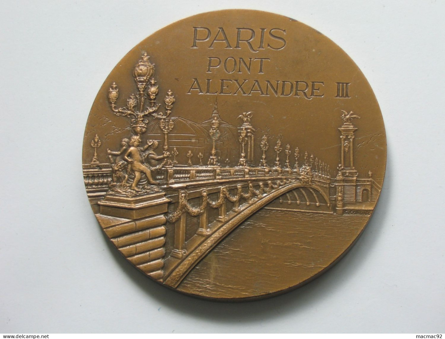 MAGNIFIQUE  Médaille - PARIS PONT ALEXANDRE III    **** EN ACHAT IMMEDIAT **** - Professionals/Firms