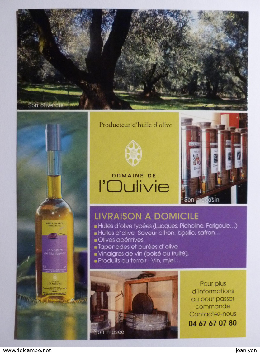 HUILE D'OLIVE - Oliveraie / Musée Olive / Bouteille D'huile - Ingrédient Cuisine -Livraison Domicile -carte Publicitaire - Reclame