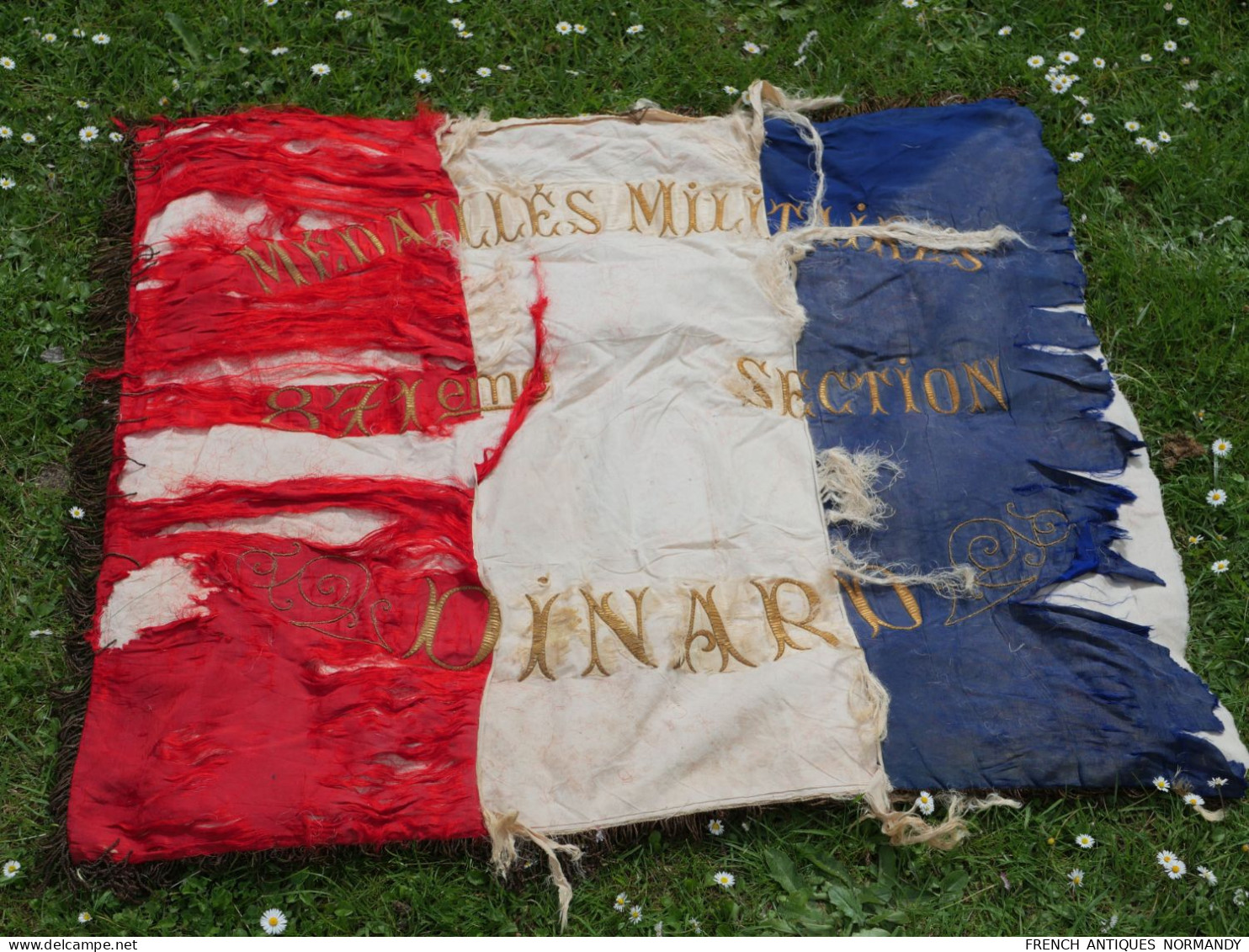 FRANCE - Drapeau DINARD les médaillés militaires de la 871ème section  WWI CN22DRP001  Pièce unique