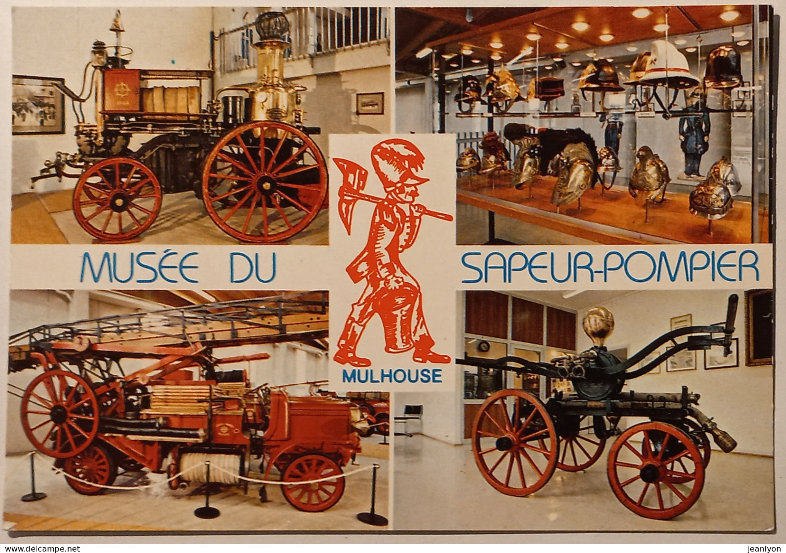 SAPEUR POMPIER - Pompe à Vapeur / Casques - Autopompe Porteur échelle - Musée De Mulhouse - Bombero