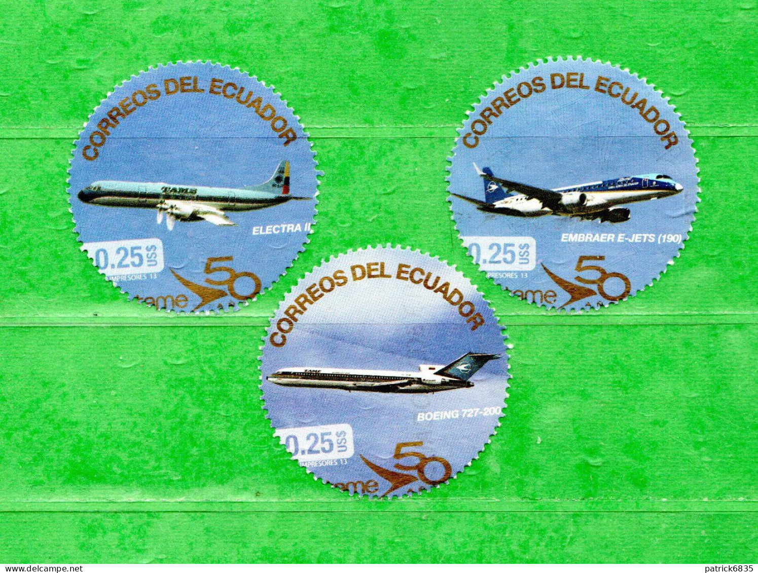 Ecuador **- 2013 - TAME  AIRLINES La AERO Linea Del ECUADOR. 4 VALORI. MNH ** SENZA GOMMA - Ecuador