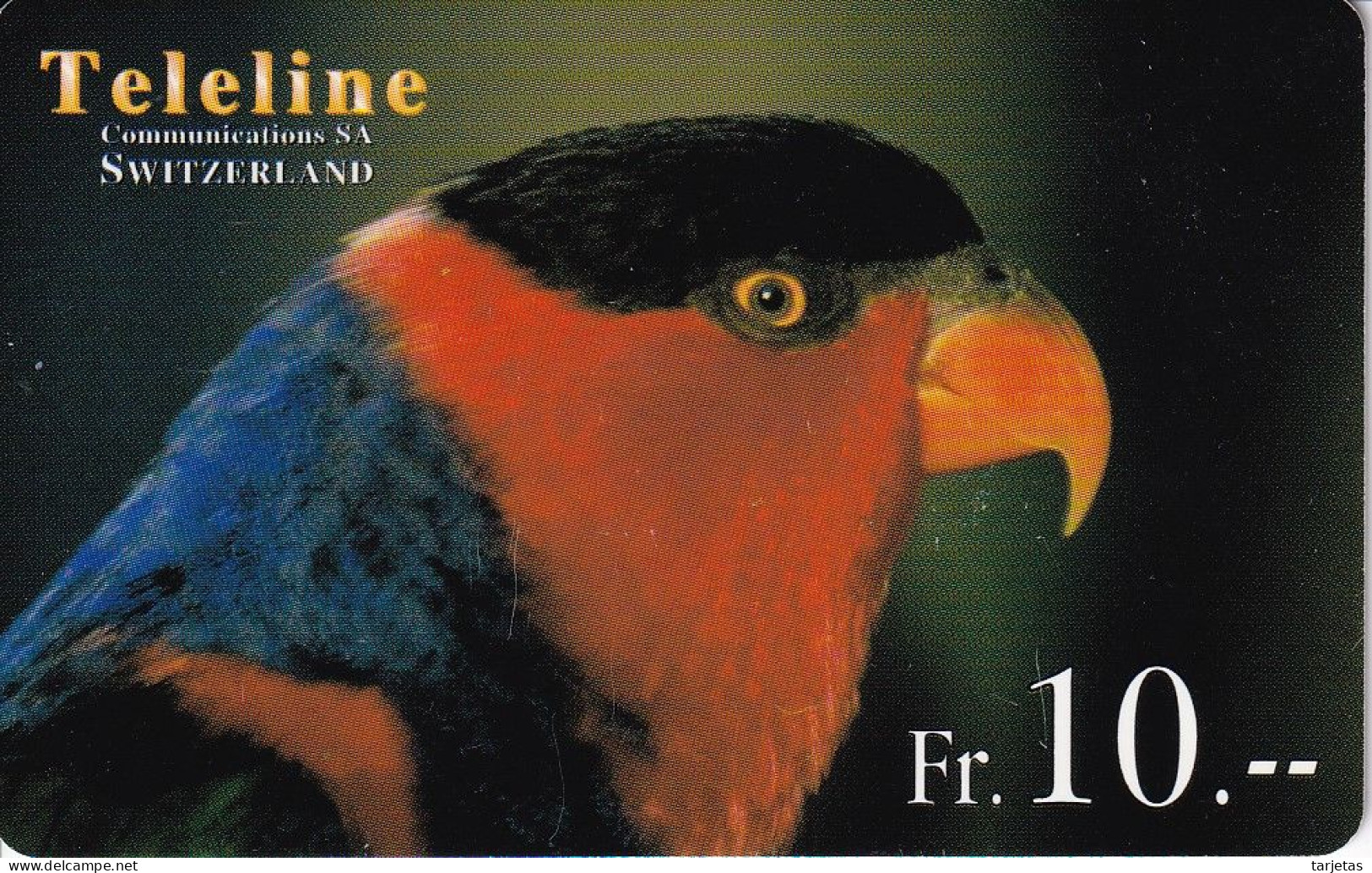 Nº 657 TARJETA DE SUIZA DE TELELINE DE UN LORO (PARROT) - Suiza