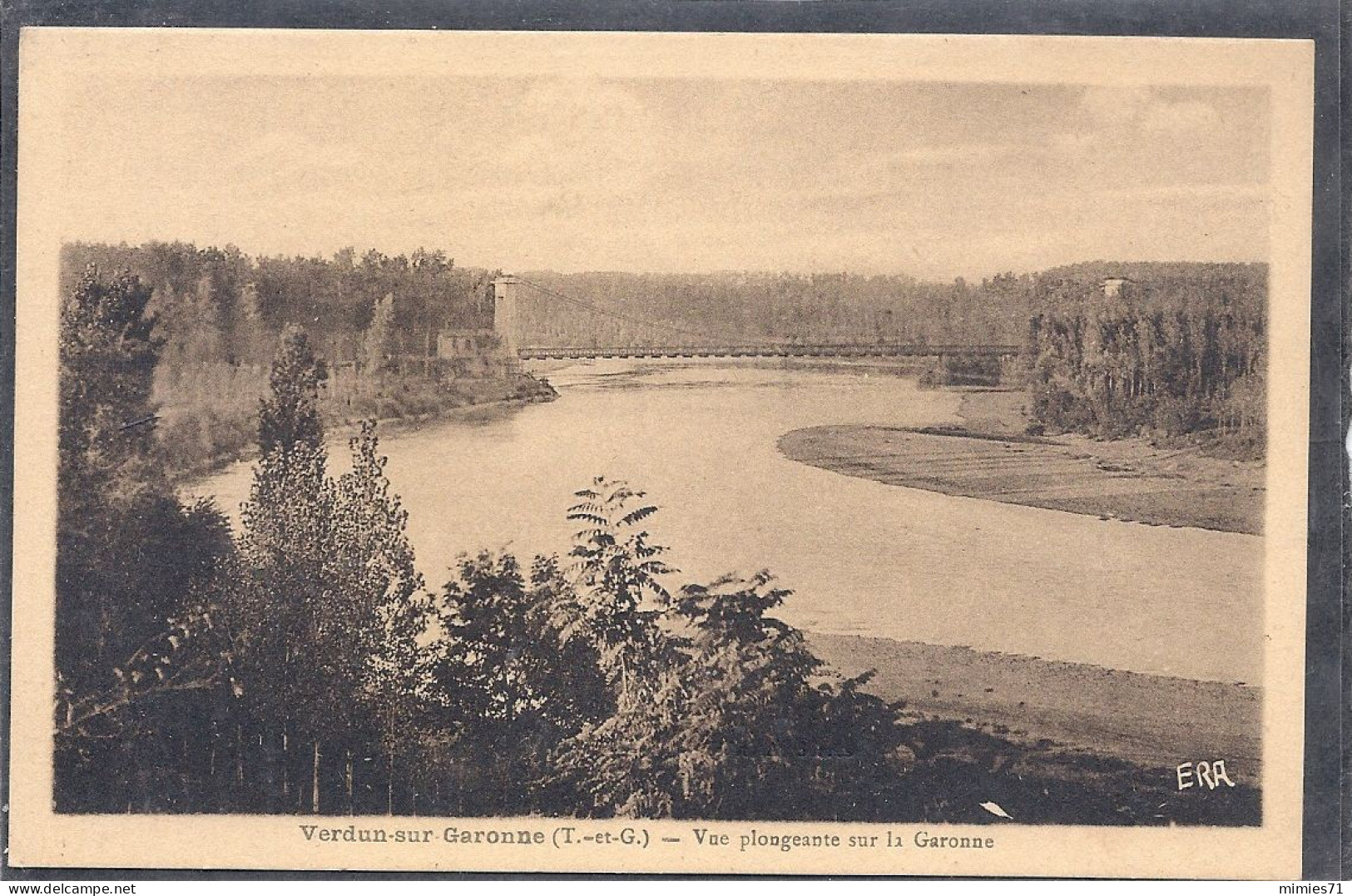 CPA  VERDUN SUR GARONNE  Vue Plongeante Sur La Garonne - Verdun Sur Garonne