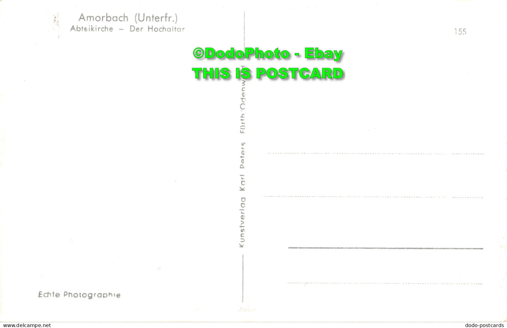 R407216 Amorbach. Unterfr. Abteikirche. Der Hochaltar. Karl Peters - Monde