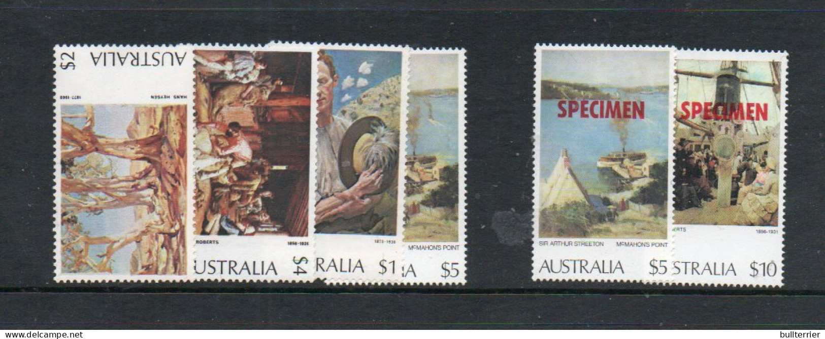 AUSTRALIA - 1974 -PAINTINGS $1,$2,$4,$5 + $5 AND $10  SPECIMENS MINT NEVER HINGED - Ongebruikt