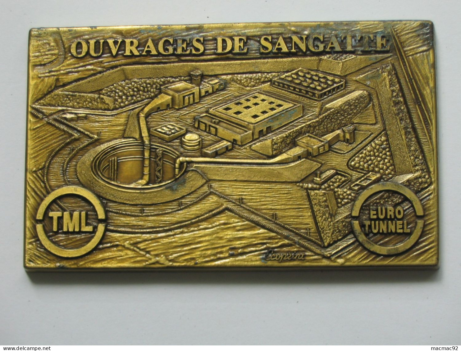 Médaille - OUVRAGES DE SANGATTE - TML- EURO TUNNEL  **** EN ACHAT IMMEDIAT **** - Professionals/Firms