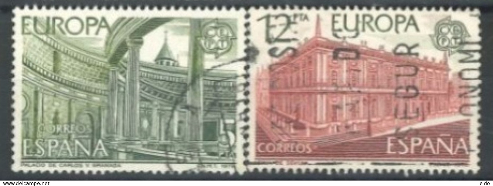 SPAIN, 1978, EUROPA STAMPS COMPLETE SET OF 2, # 2101/02, USED. - Oblitérés