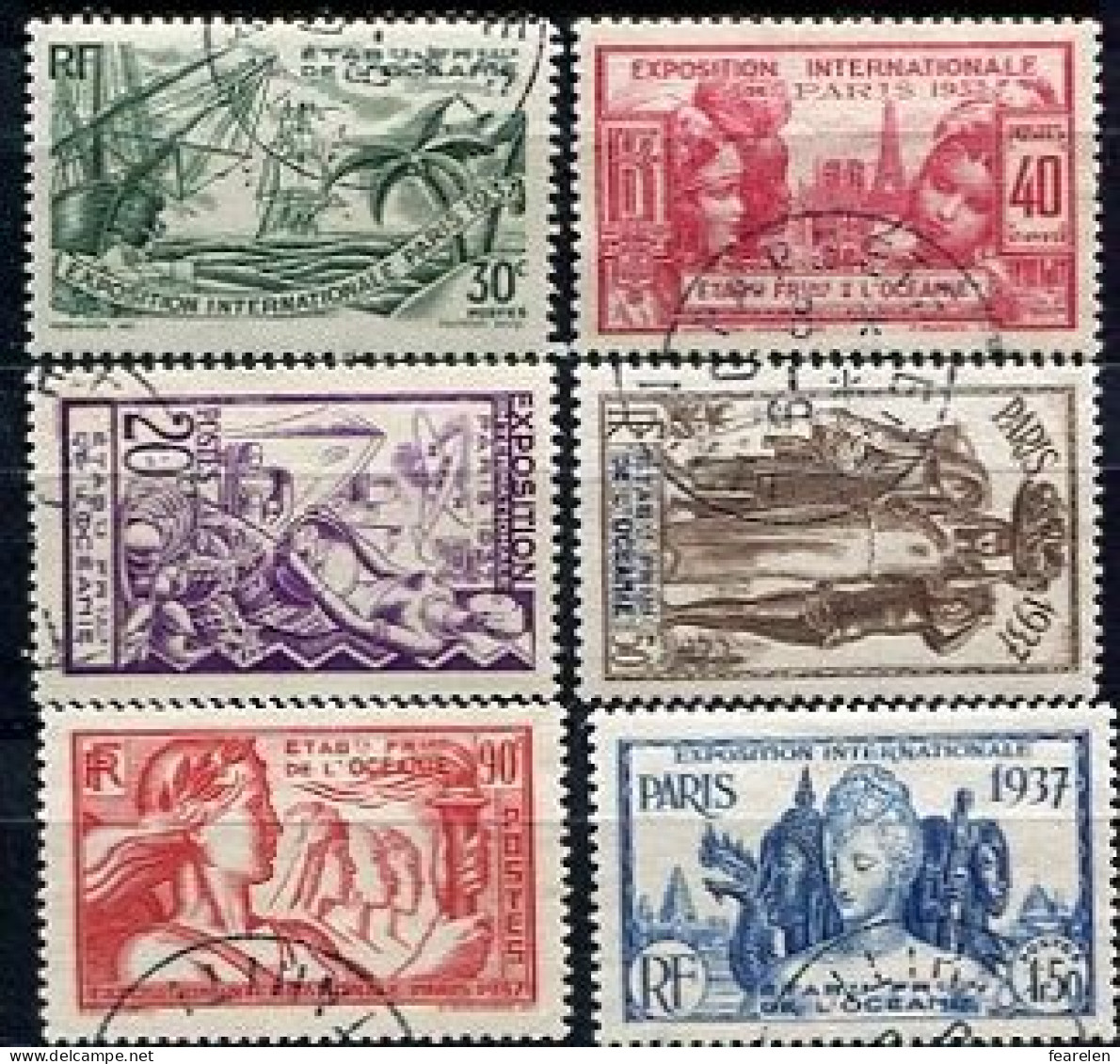 Colonie Française ; Océanie N°121/6 Oblitérés ; Qualité Très Beau - Used Stamps