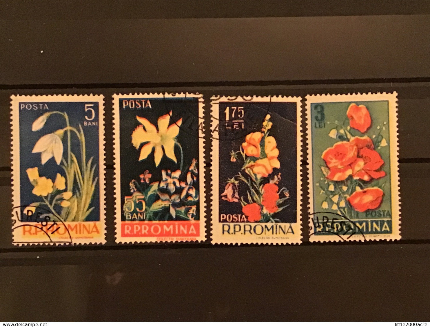 Romania 1956 Flowers Used SG 2454-7 Yv 1469-72 Mi 1589-92 - Oblitérés