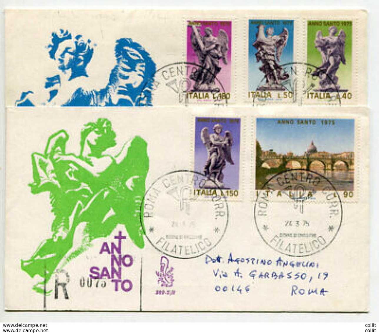 Italia FDC Venetia 1975 Anno Santo  Viaggiata Racc. Per L'Italia - FDC