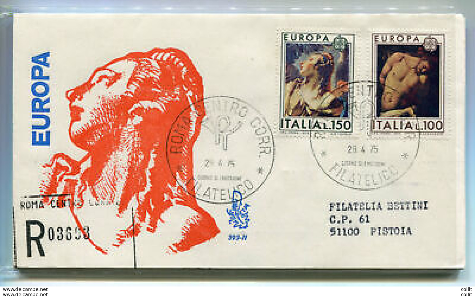 Italia FDC Venetia 1975 Europa  Viaggiata Racc. Per L'Italia - FDC