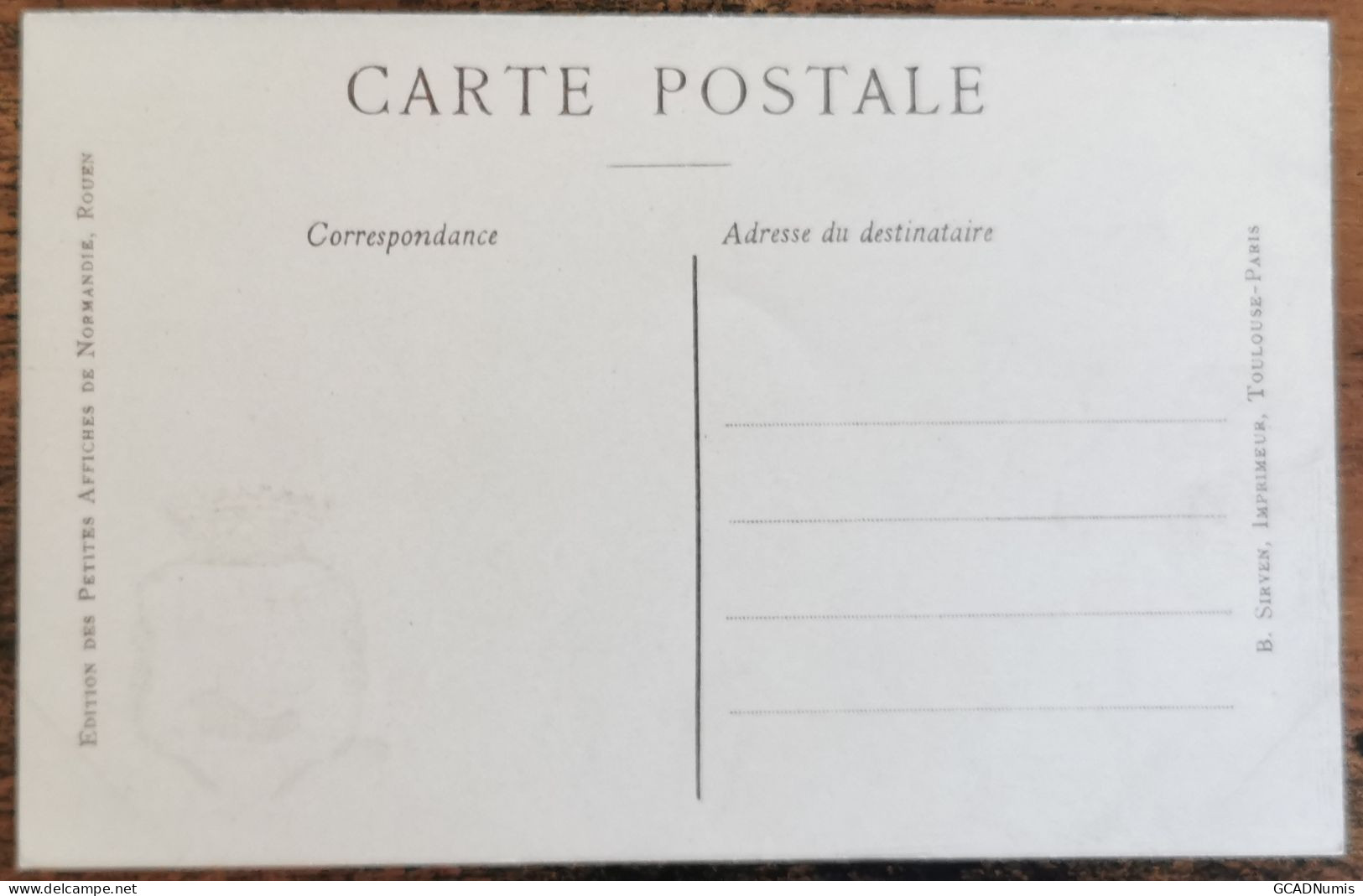 CARTE POSTALE Billet 1 Franc Chambre De Commerce De NANTES - Loire Atlantique - Nantes