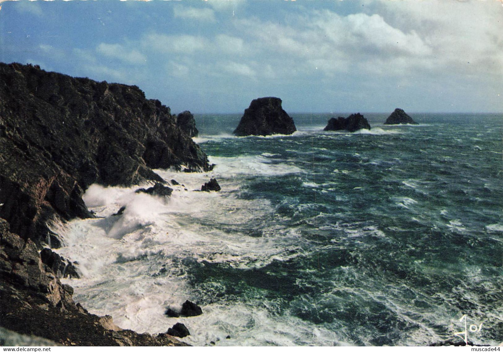 CAMARET - LES TAS DE POIS PAR MER AGITEE A LA POINTE DE PEN HIR - Camaret-sur-Mer